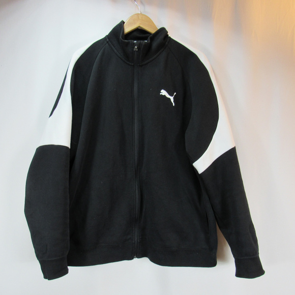 Puma Other - Puma Black White Zip Up Jacket Coat XXL